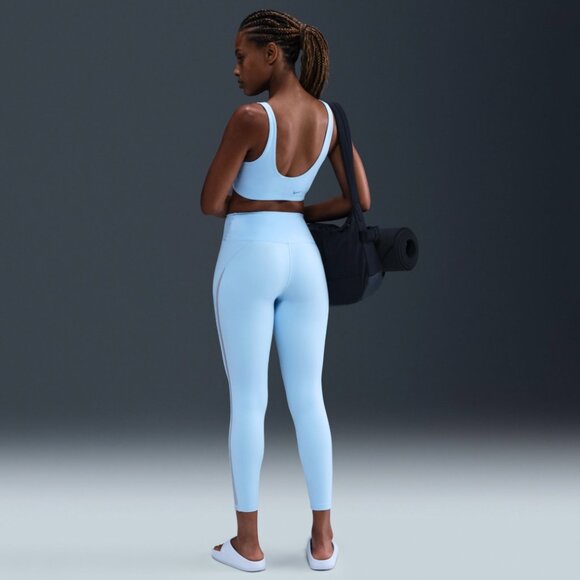 Nike Women's One High-Waisted 7/8 Leggings with Pockets MED Style HV2292-441 NWT - Picture 9 of 10